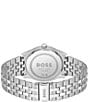 Color:Silver - Image 3 - Men's Principle Quartz Analog Stainless Steel Black Dial Bracelet Watch