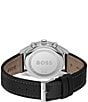 Color:Black - Image 3 - Men's Skytraveller Quartz Chronograph Black Leather Strap Watch