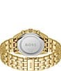 Color:Gold - Image 3 - Men's Skytraveller Quartz Chronograph Gold Tone Stainless Steel Bracelet Watch