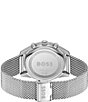 Color:Silver - Image 3 - Men's Skytraveller Quartz Chronograph Stainless Steel Mesh Bracelet Watch