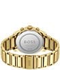 Color:Gold - Image 3 - Men's Tace Quartz Chronograph Gold Stainless Steel Bracelet Watch