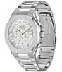 Color:Silver - Image 2 - Men's Taper Chronograph Stainless Steel Bracelet Watch