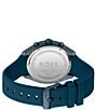 Color:Blue - Image 2 - Men's Velocity Quartz Chronograph Blue Silicone Strap Watch