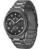 Color:Black - Image 2 - Men's View Quartz Chronograph Black Stainless Steel Bracelet Watch