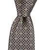 Hugo Boss Open Neat Patterned 2.9 #double; Silk Tie, Color:Dark Grey - Image 1