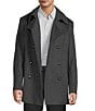 Hugo Boss Oversized Wool Cashmere Blend Notch Lapel Slim Fit Solid Top Coat, Color:Meridian Grey Melange - Image 1