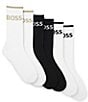 Hugo Boss QS Solid Stripe Crew Socks 6-Pack - Image 1