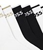 Hugo Boss QS Solid Stripe Crew Socks 6-Pack - Image 3