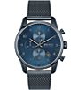 Color:Blue - Image 1 - Skymaster Blue Mesh Chronograph Watch