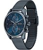 Hugo Boss Skymaster Blue Mesh Chronograph Watch, Color:Blue - Image 3