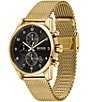 Color:Gold - Image 3 - Men's Skymaster Chronograph Mesh Bracelet Watch