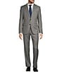 Color:Light Grey - Image 1 - Slim Fit Flat Front Fancy Pattern 2-Piece Suit