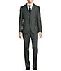 Hugo Boss Slim Fit Flat Front Herringbone Pattern 2-Piece Suit, Color:Dark Green - Image 1