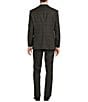 Hugo Boss Slim Fit Flat Front Plain Check Patterned 2-Piece Suit, Color:Dark Grey - Image 2