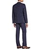 Hugo Boss Slim Fit Flat Front Windowpane 2-Piece Suit, Color:Dark Blue - Image 2