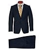 Color:Blue - Image 1 - Slim Fit Flat Front 2-Piece Suit