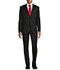 Color:Black - Image 1 - Slim Fit Flat Front 2-Piece Suit