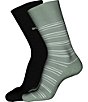 Hugo Boss Stripe Piquet Crew Dress Socks 2-Pack - Image 4