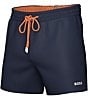 Hugo Boss Tio Navy 5.5#double; Inseam Drawstring Solid Graphic Logo Swim Trunks - Image 2