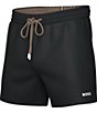 Hugo Boss Tio Navy 5.5#double; Inseam Drawstring Solid Graphic Logo Swim Trunks - Image 1