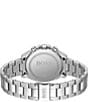 Color:Silver - Image 2 - Women's Chronograph Novia Stainless Steel Black Dial Bracelet Watch