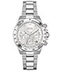Color:Silver - Image 1 - Women's Chronograph Novia Stainless Steel Bracelet Watch