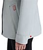 Hunter Abbey Short Rubberized Hooded Snap Front Waterproof Rain Jacket, Color:Silver Gray - Image 7