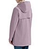 Hunter Acacia Rubberized Hooded 2-Way Zip Front Waterproof Rain Jacket, Color:Dusty Lilac - Image 2