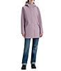 Hunter Acacia Rubberized Hooded 2-Way Zip Front Waterproof Rain Jacket, Color:Dusty Lilac - Image 4