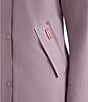 Hunter Acacia Rubberized Hooded 2-Way Zip Front Waterproof Rain Jacket, Color:Dusty Lilac - Image 7