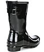 Color:Black - Image 2 - Back Adjustable Short Gloss Rain Boots