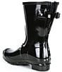 Color:Black - Image 3 - Back Adjustable Short Gloss Rain Boots