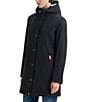 Hunter Billie Canvas Hooded Stand Collar Metal Snap Front Water Resistant Rain Jacket, Color:Black - Image 3