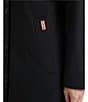 Hunter Billie Canvas Hooded Stand Collar Metal Snap Front Water Resistant Rain Jacket, Color:Black - Image 6