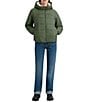 Hunter Camille Soft Sheered Crinkle Hooded Adjustable Drawstring Hem Zip Front Jacket, Color:Hunter Green - Image 4