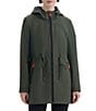Hunter Florence Softshell Hooded Adjustable Drawcord Waist Zip Front Jacket, Color:Hunter Green - Image 1
