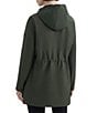 Hunter Florence Softshell Hooded Adjustable Drawcord Waist Zip Front Jacket, Color:Hunter Green - Image 2
