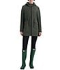 Hunter Florence Softshell Hooded Adjustable Drawcord Waist Zip Front Jacket, Color:Hunter Green - Image 4