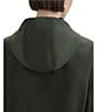 Hunter Florence Softshell Hooded Adjustable Drawcord Waist Zip Front Jacket, Color:Hunter Green - Image 6