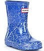 Color:Cruise Blue - Image 1 - Girls' First Classic Giant Glitter Rain Boots (Infant)