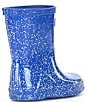 Color:Cruise Blue - Image 2 - Girls' First Classic Giant Glitter Rain Boots (Toddler)