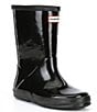 Color:Black - Image 1 - Kids' First Classic Gloss Rain Boots (Infant)