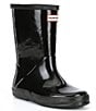 Color:Black - Image 1 - Kids' First Classic Gloss Rain Boots (Toddler)