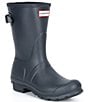 Color:Navy/Navy - Image 1 - Original Short Adjustable Back Matte Rain Boots
