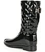Color:Black - Image 3 - Refined Gloss Quilted Waterproof Boots