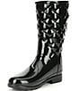Color:Black - Image 4 - Refined Gloss Quilted Waterproof Boots