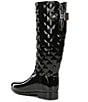 Color:Black - Image 3 - Tall Refined Narrow Calf Quilted Gloss Rain Boots