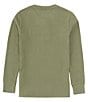 Color:Army - Image 2 - Big Boys 8-20 Long Sleeve Thermal Henley Pullover Shirt