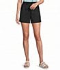 Hurley Beach Club Solid Pull-On Patch Pocket Smocked Shorts - Image 1