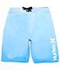 Color:Blue Ice - Image 1 - Big Boys 8-20 Dawn Ombre-Printed Stretch Board Shorts